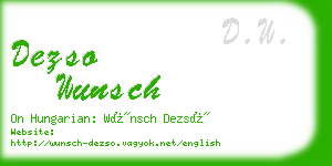 dezso wunsch business card